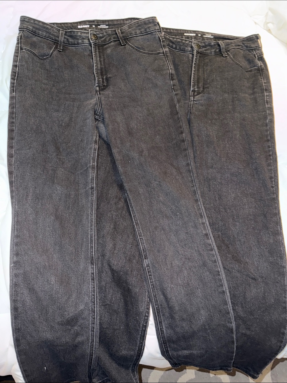 2 pairs / Old Navy - size 10 - wow straight - Black Straight-Leg Jeans